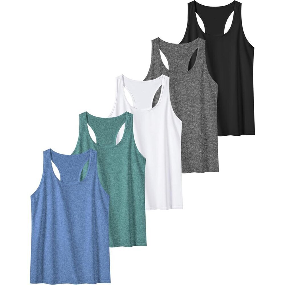 Women's Workout Tank Tops Breathable Slim Fit Racerback 6 Pack Athletic